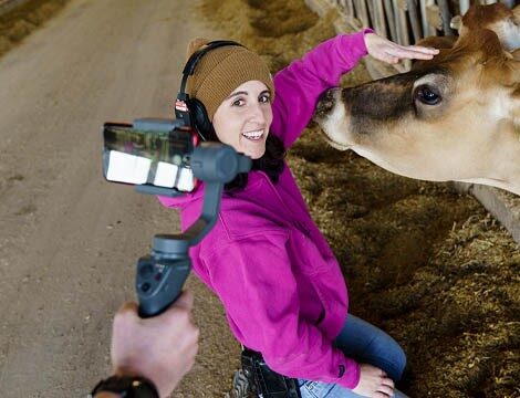 katie and a cow